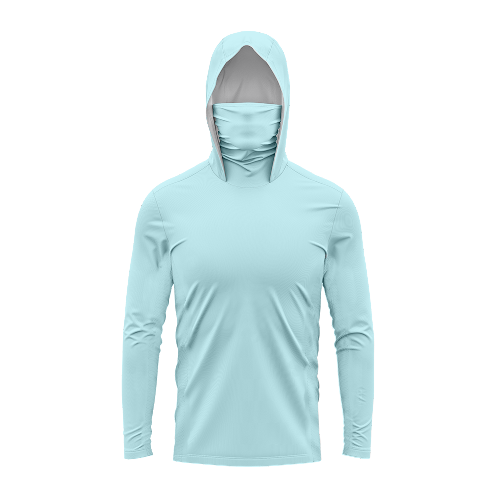 남성용 UPF50+ 솔리드 낚시 후드티, 내장형 얼굴  - Fishing Mask Sun Protection 리뷰 및 가격