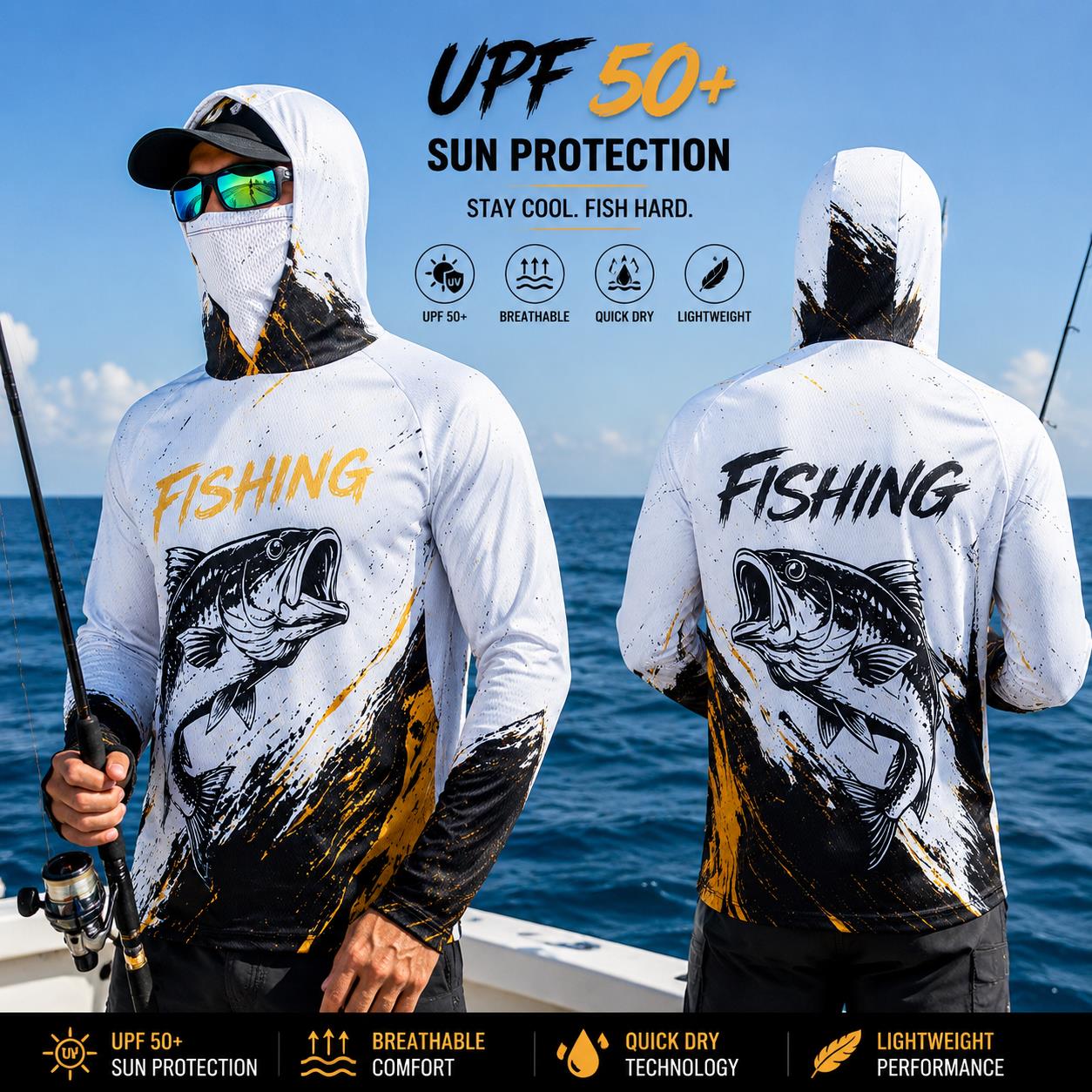 야외용 자외선 차단 긴팔 낚시 탑 넥 마스크 프린트 유 - Fishing Mask Sun Protection 리뷰 및 가격