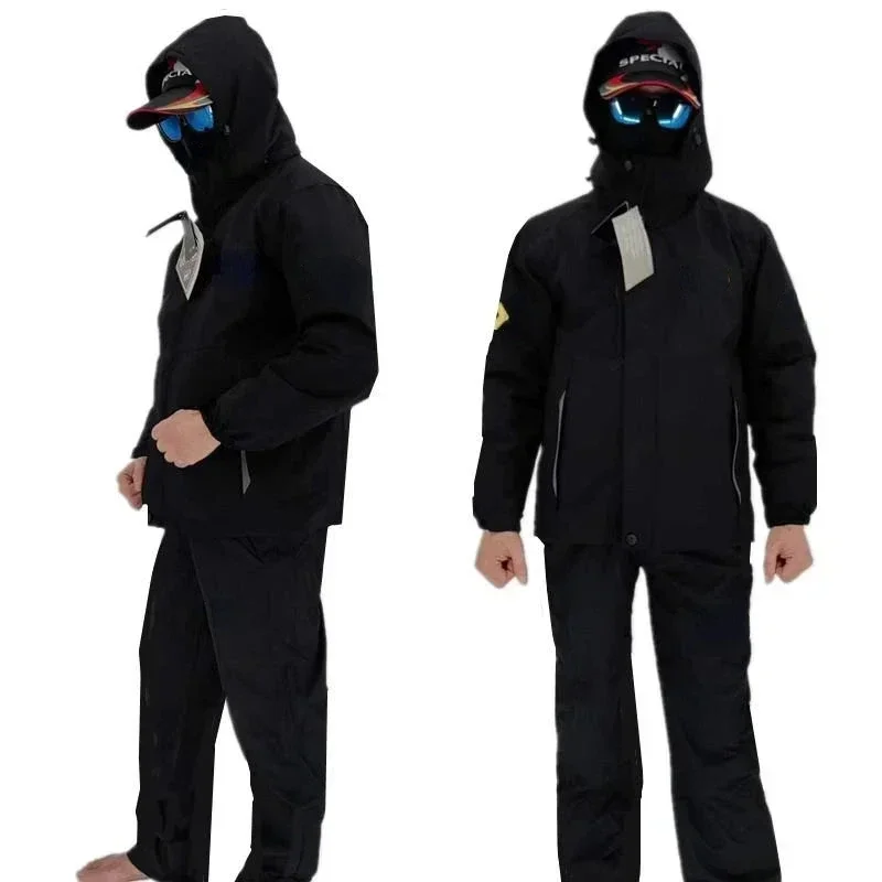 두꺼운 낚시 의류 세트 겨울 방수 남자 따뜻한 양털 낚 - Fishing Pants Waterproof 리뷰 및 가격