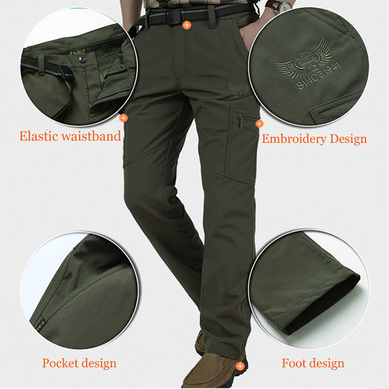 남성용 야외 작업 전술 바지, 겨울 캐주얼 카고 바지, - Fishing Pants Waterproof 리뷰 및 가격