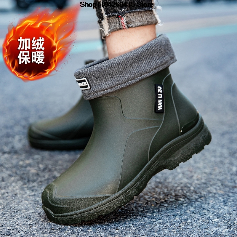 새로운 남성용 방수 미끄럼 방지 장화 하이킹 낚시 양털 - Fishing Boots 리뷰 및 가격