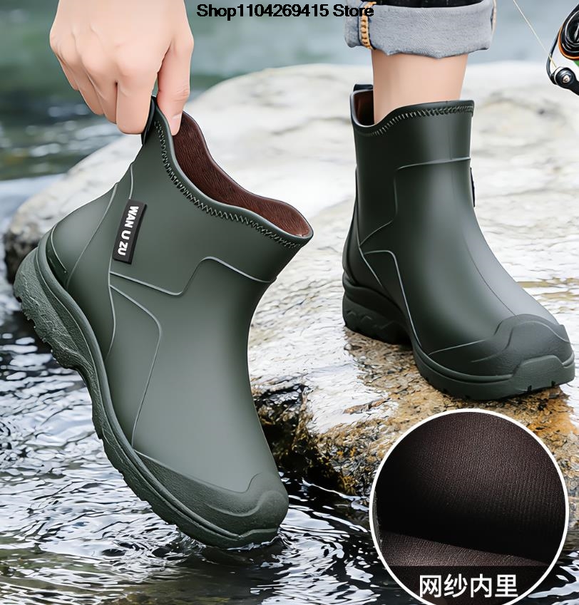 새로운 남성용 방수 미끄럼 방지 장화 하이킹 낚시 양털 - Fishing Boots 리뷰 및 가격